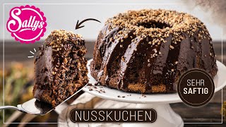 Nusskuchen saftig schokoladig  Sonntags Klassiker  Sallys Welt [upl. by Mazman]