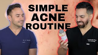 SIMPLE ACNE ROUTINE FROM A DERMATOLOGIST  Doctorly Routines [upl. by Lehcem]