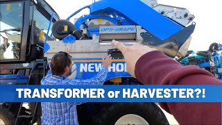 How a Grape Harvester Works  New Holland Braud OptiGrape [upl. by Ahsad]