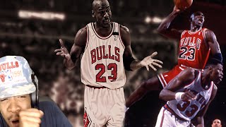 GREATEST SPORTS MOMENT EVER MICHAEL JORDAN TOP 10 DUNKS amp PLAYS REACTION [upl. by Inaleon556]