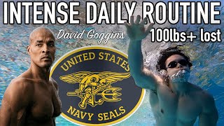 I followed David Goggins PRE NAVY SEAL daily routine 5000 CALORIES BURNED [upl. by Michella766]