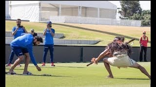 Famous ‘Haka Dance’ ceremonial welcome for India [upl. by Hadeehuat]