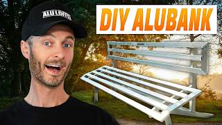 Wie ich diese DIY Alubank selber gebaut habe Gartenbank Schweißen 👨‍🏭🛠️ [upl. by Zetes]