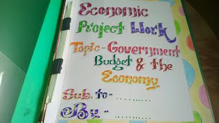 Economics Class 12 CBSE project on Government Budget amp its componentsMake In Minutes  Sugda Hansda [upl. by Riem]