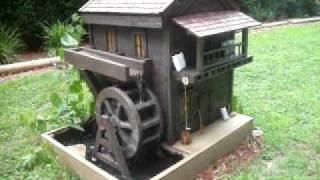 Hand made Grist Mill with working water wheel [upl. by Vudimir840]