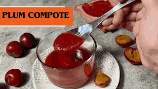 Delicious Plum compote Recipe No Gelling agent No Artificial colour [upl. by Lundeen899]