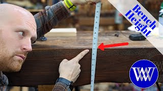 The Perfect Bench Height  what height should your Woodworking Bench [upl. by Yelyah]