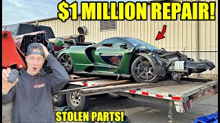 Rebuilding The Rarest Wrecked Mclaren Senna [upl. by Aihsekin]