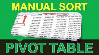 Sort an Excel Pivot Table Manually [upl. by Kannan]