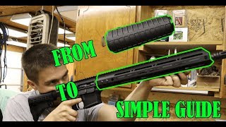 Free Floating Hand Guard AR15 Simple Install Guide [upl. by Jase152]