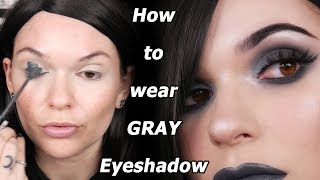 GRAY Eyeshadow one color makeup tutorial [upl. by Yrocaj659]