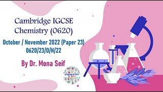 IGCSE CHEMISTRY SOLVED past paper 062023ON22  October  November 2022 Paper 23 [upl. by Kilan188]