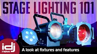 Stage Lighting 101  A look at Fixtures and Features  I DJ NOW [upl. by Eerihs]