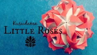 Little Roses Origami Ball  Kusudama Maria Sinayskaya [upl. by Dougall]