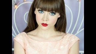 Model demonstrates how to get the porcelain doll makeup look [upl. by Boardman]