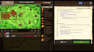 CodeCombat  Return to thornbush farm b  JavaScript [upl. by Enyamrahc]