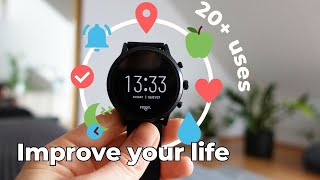 How a smartwatch can change your life 20 Uses Benefits amp Wear OS Apps ⌚ [upl. by Anilorac803]