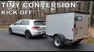 4x6 CARGO TRAILER CAMPER CONVERSION  Can It Work [upl. by Maxama]