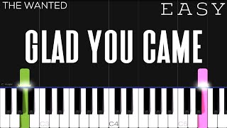 The Wanted  Glad You Came  EASY Piano Tutorial [upl. by Wooldridge]