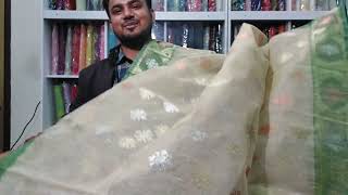 traditional dhakai jamdani saree collection [upl. by Hodgson]