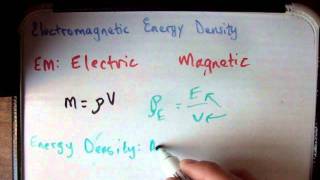 EM to Optics 17 c  Electromagnetic Energy Density [upl. by Blankenship511]