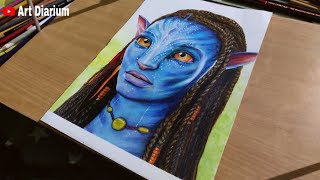 Avatar Neytiri Drawing Long Version [upl. by Acenahs]