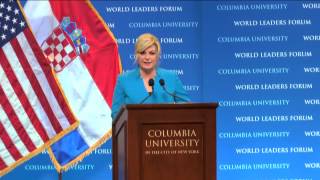 President Kolinda GrabarKitarović of Croatia  Columbia World Leaders Forum [upl. by Kaile]