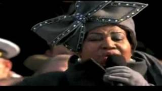 Aretha Franklin Performs at Obama Inauguration Ceremony HQ [upl. by Lener]