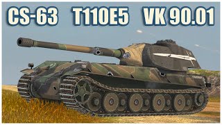 CS63 T110E5 amp VK 9001 P • WoT Blitz Gameplay [upl. by Mason]