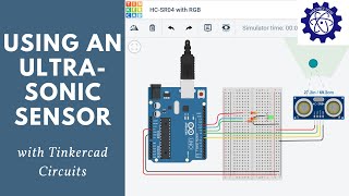 How to use an Ultrasonic Sensor in Tinkercad [upl. by Jauch]