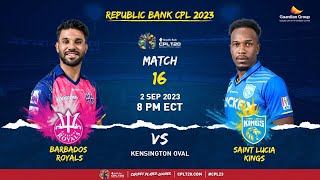 LIVE  Barbados Royals vs Saint Lucia Kings  CPL 2023 [upl. by Stromberg]