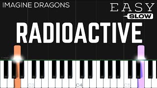 Imagine Dragons  Radioactive  SLOW EASY Piano Tutorial [upl. by Jez297]