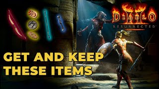 Diablo 2 Resurrected  6 Items to keep in the shared stash EARLY GAME [upl. by Salamone]