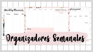 3 Ideas para Planificadores Semanales en Word  Organízate con tus tareas  Planners [upl. by Nothgiel]