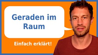 Geraden im Raum  Geradengleichung aufstellen einfach erklärt  Herr Locher [upl. by Sophy]