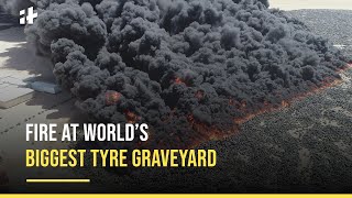 Kuwait City All You Need To Know About Blazing Fire At World’s Biggest Tyre Graveyard [upl. by Ynaiffit]