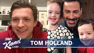 Tom Holland Surprises Billy Kimmel on 3rd Birthday [upl. by Okiram]