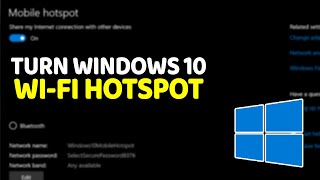 How To Turn Windows 10 Computer Into a WiFi Hotspot [upl. by Brandwein448]