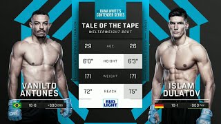 FULL FIGHT  ISLAM DULATOV VS VANILTO ANTUNES  DANA WHITE’S CONTENDER SERIES SEASON 8 [upl. by Annaitsirk]