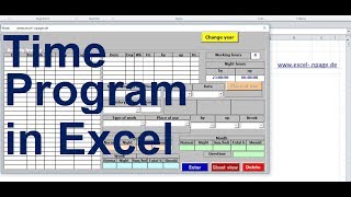 31 Create time recording program in Excel VBA yourself [upl. by Arihsan]