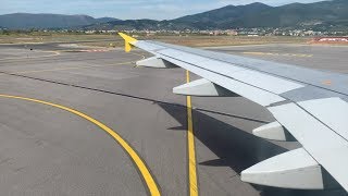 POWERFUL SHORTFIELD Takeoff — A319 850m Takeoff Florence Italy [upl. by Belinda354]