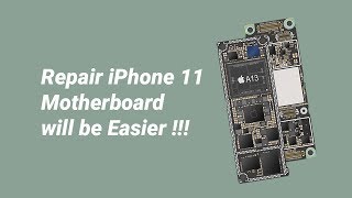 iPhone 11 A13 CPU Motherboard Introduction and Repairability  Motherboard Repair Tips [upl. by Yemac]