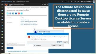 AzureThe remote session was disconnected because there are no Remote Desktop License [upl. by Gernhard]