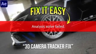 How to Fix Analysis Solve Failed in After Effects [upl. by Aden]