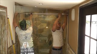 How to install a sliding glass shower doors tutorial [upl. by Enelehs]