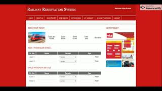 Railway Reservation System  PHP and MySQL Project Source Code  PHP MySQL CRUD Project [upl. by Armelda]