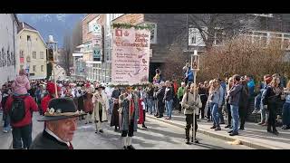 Erzherzog Albrecht Marsch  Imster Schemenlaufen 2024 Festzug  Stadtmusik Imst [upl. by Esinek]