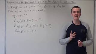 Exponentiële formules en machtsformules omwerken HAVO wiskunde B [upl. by Vasiliu]