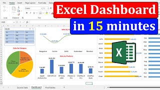 How to create a Simple Dashboard Report in Microsoft Excel [upl. by Ashlan]