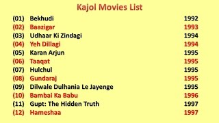 Kajol Movies List [upl. by Anicul]